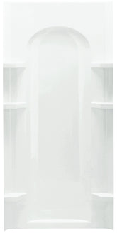 Sterling Ensemble 72202100-0 Shower Back Wall, 72-1/2 in L, 36 in W, Vikrell, High-Gloss, Alcove Installation, White